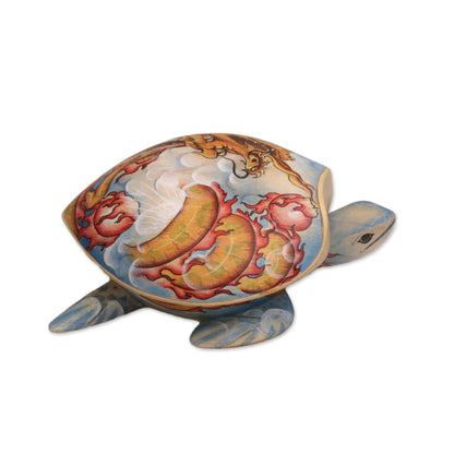Dragon-Hearted Turtle Wood Jewelry Box