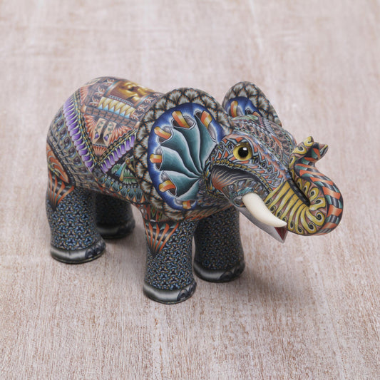 Vibrant Elephant Handmade Polymer Clay Elephant Sculpture from Bali