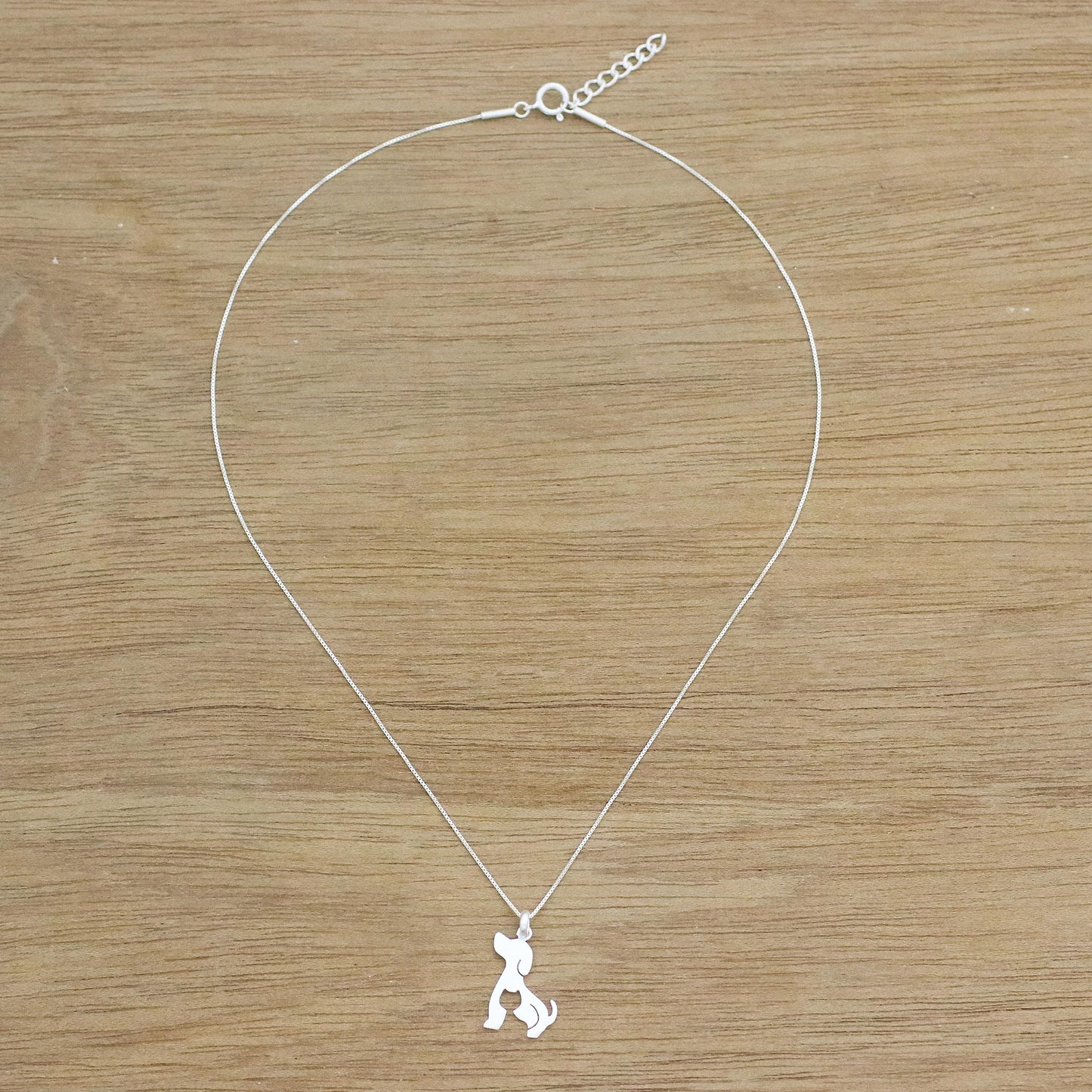 Steadfast Companions Dog and Cat Sterling Silver Pendant Necklace from Thailand