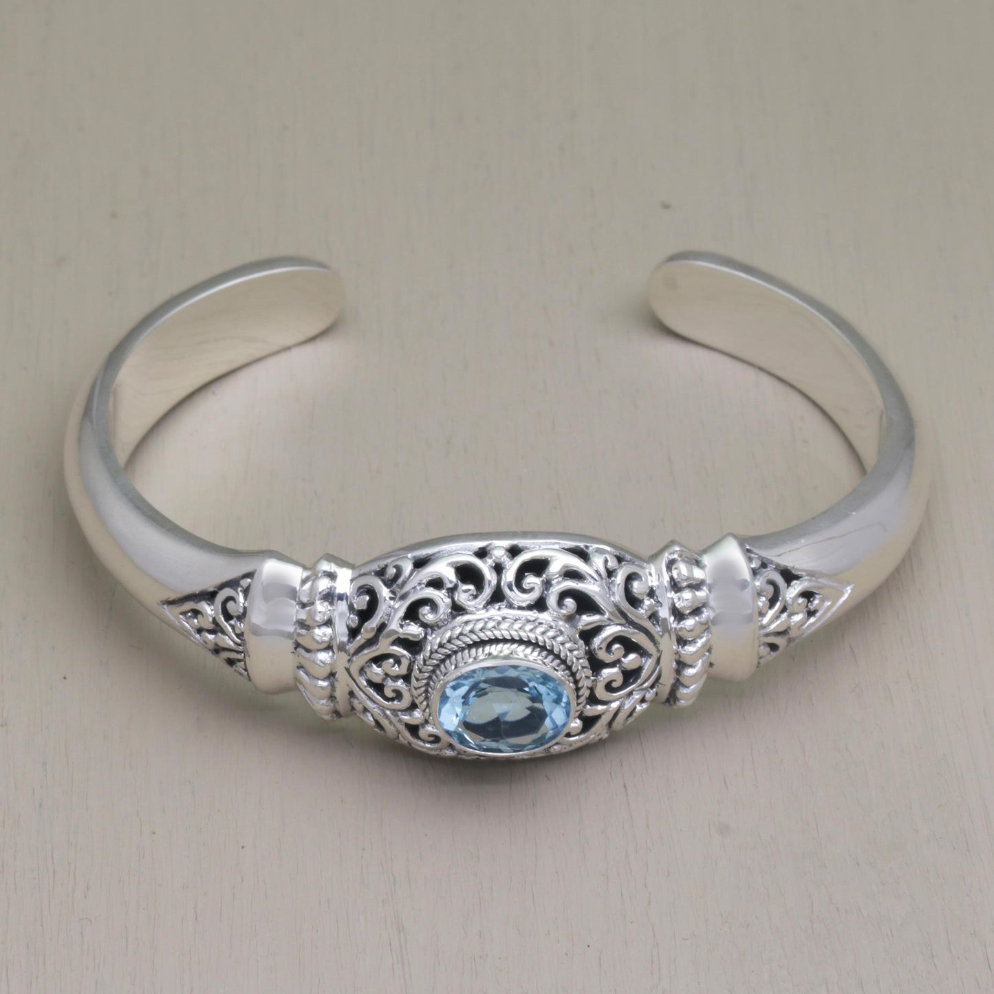 Vine Temple Sterling Silver Cuff Bracelet