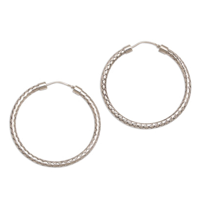 Celuk Circles Silver Hoop Earrings