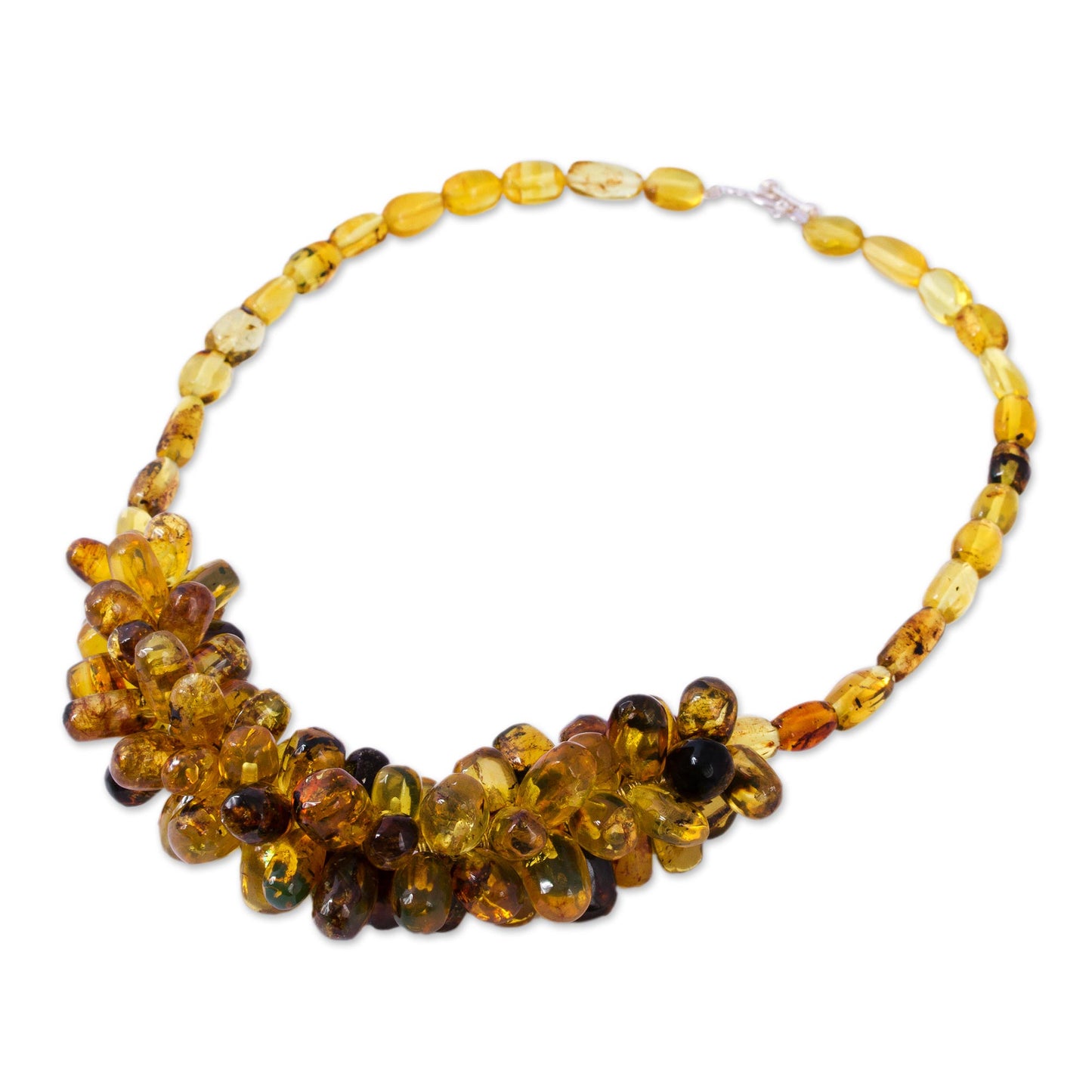 Honey Droplets Amber Beaded Necklace