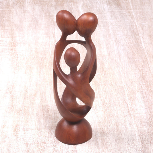 Family Spiral Wood Sculpture