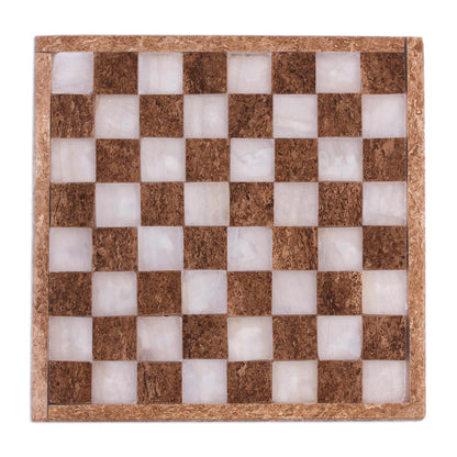 Ivory Challenge Onyx & Marble Mini Chess Set