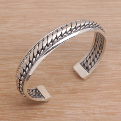 Eternity Bond Sterling Silver Cuff Bracelet Handcrafted in Bali