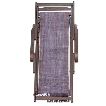 Oceanside Adjustable Frame Purple Recycled Cotton Blend Hammock Chair