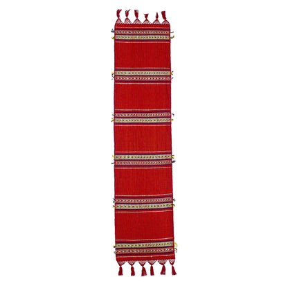 Highland Paths Red Cotton Table Runner