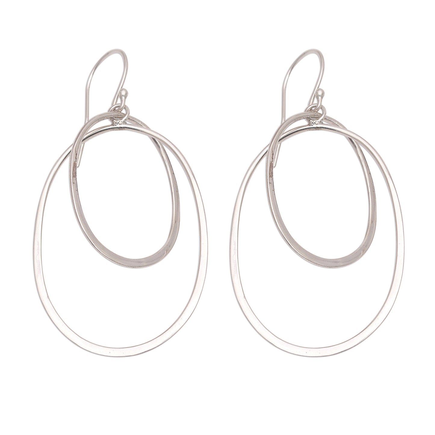 Around You Sterling Silver Dangle Earrings Handcrafted in Bali