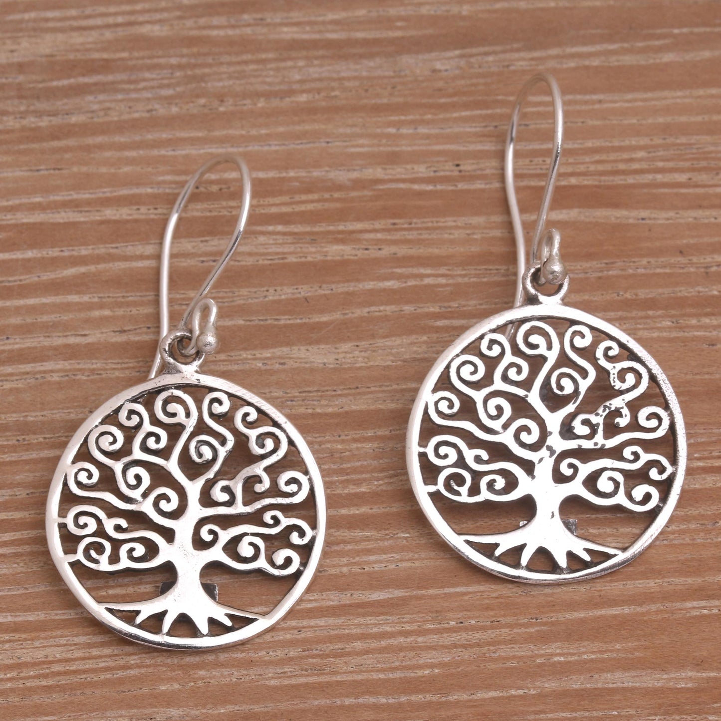 Tree of Dreams Sterling Silver Dangle Earrings