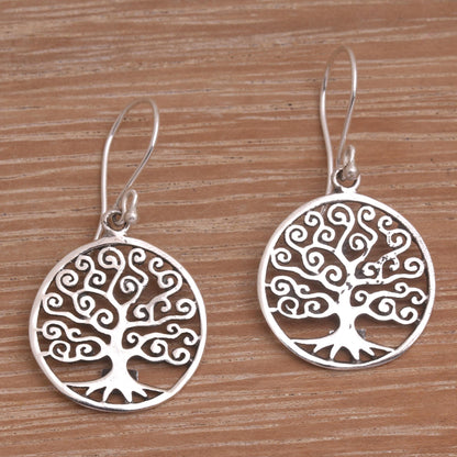 Tree of Dreams Sterling Silver Dangle Earrings
