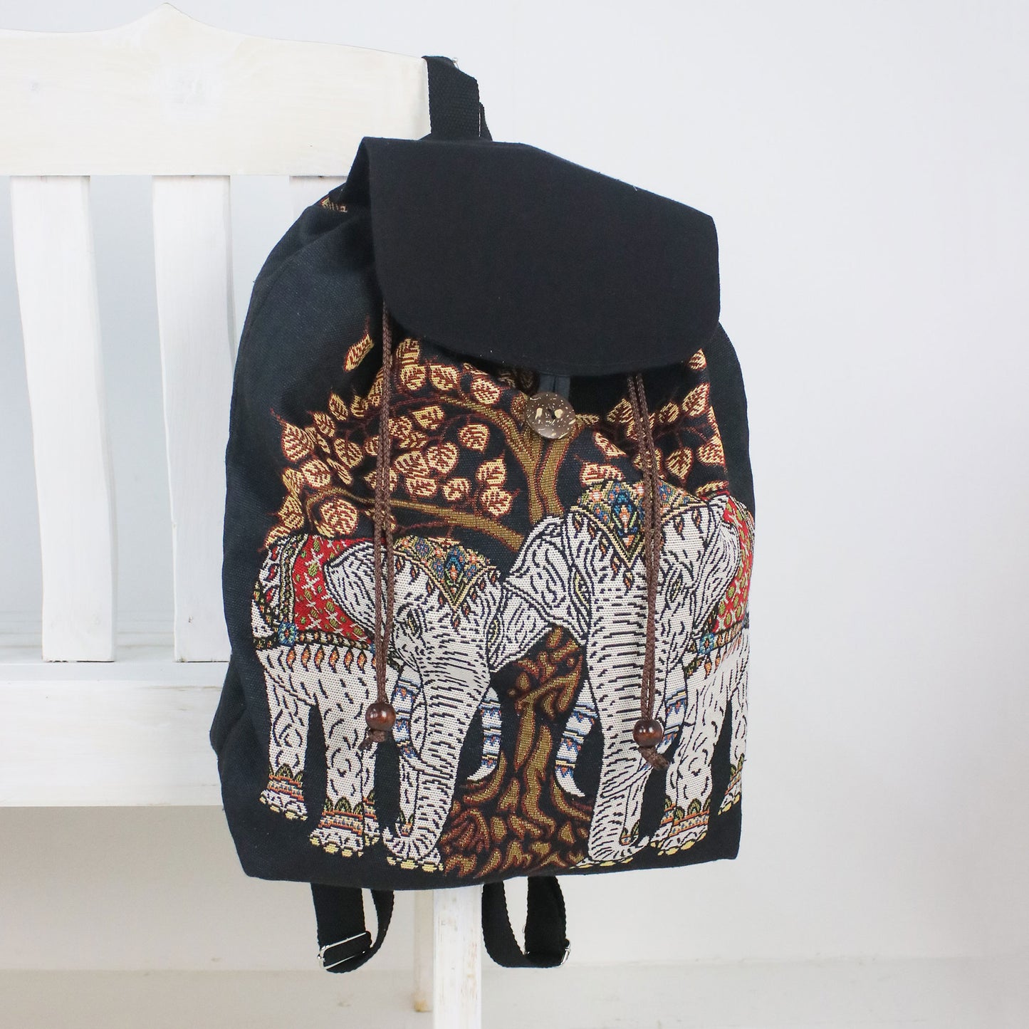 Elephant Tree Cotton Backpack