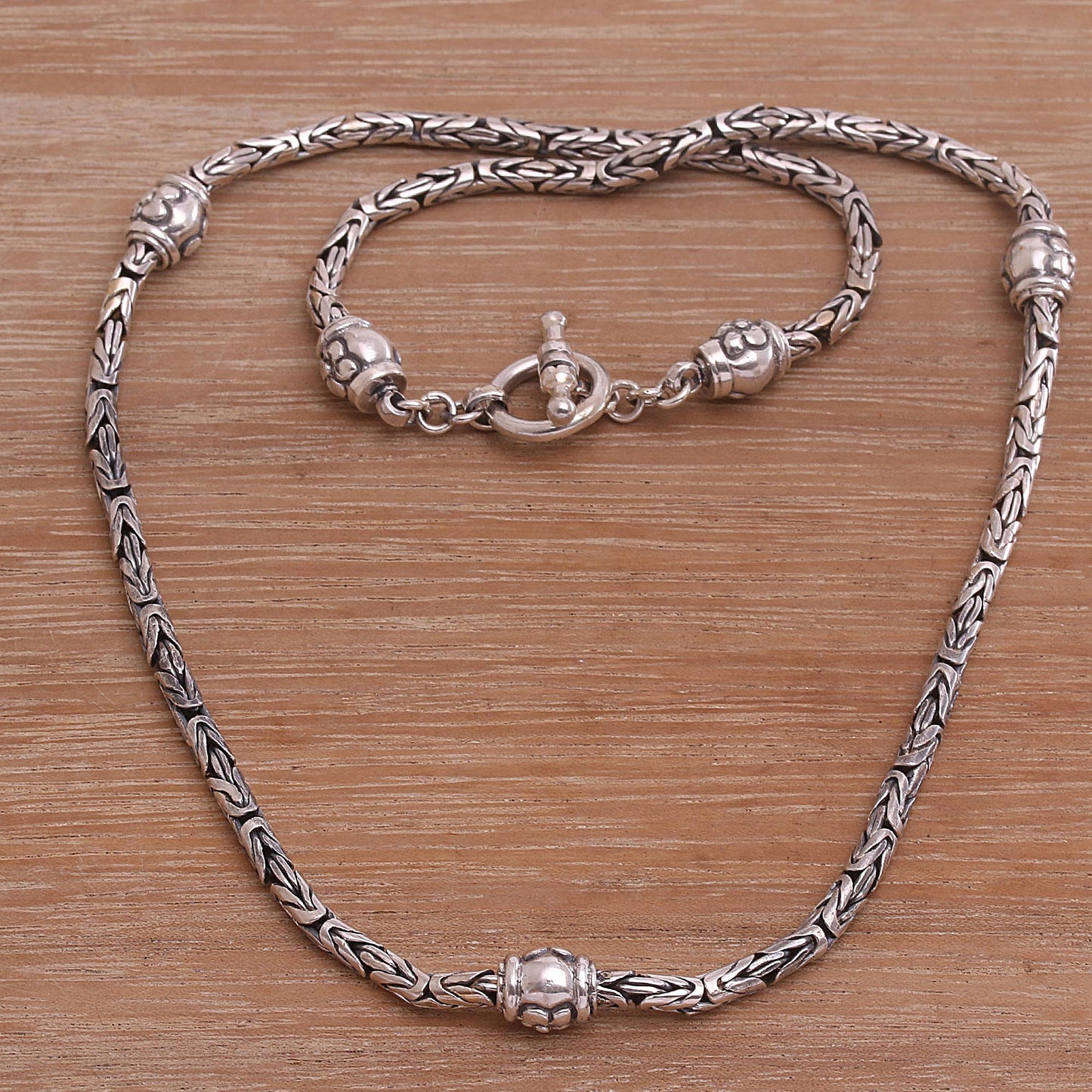 Floral Borobudur Silver Necklace