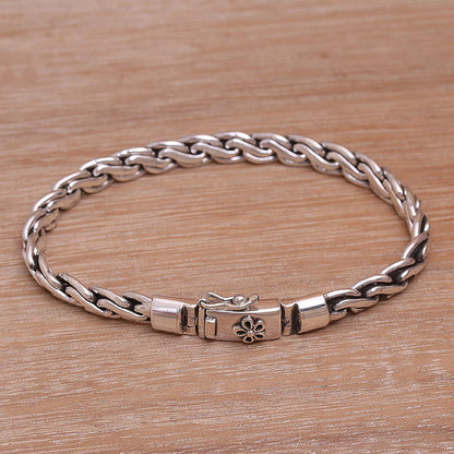 Chained Melody Sterling Silver Bracelet