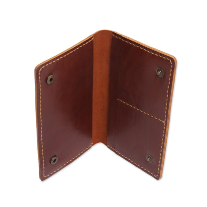 Journey Mate in Brown Leather Passport Wallet
