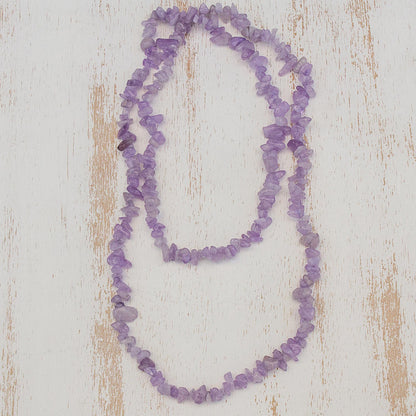 Lilac and Lavender Multi-Gem Amethyst Necklace