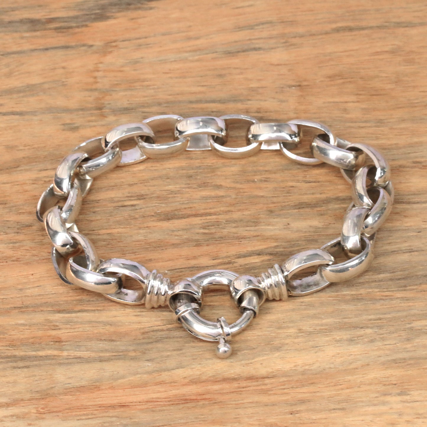 Cager Links Sterling Silver Chain Bracelet