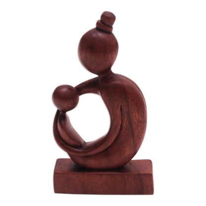 Mother's Arms Mother & Child Wood Sculpture