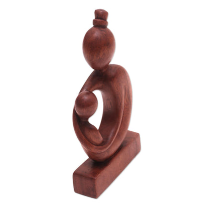 Mother's Arms Mother & Child Wood Sculpture