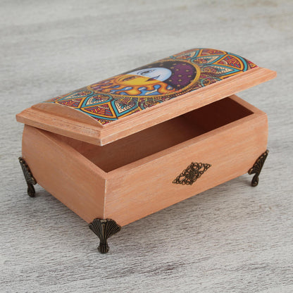 Life is Good Sun and Moon Decoupage Wood Decorative Box from Mexico