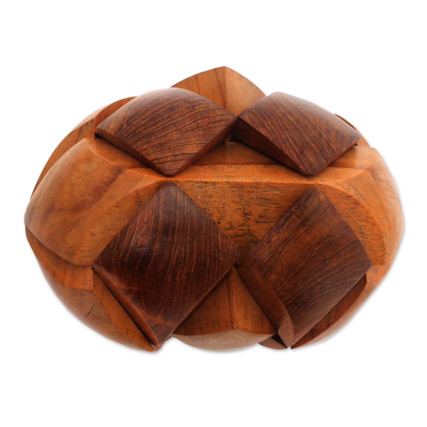 Magical Illusion Handcarved Teak Wood Puzzle from Java