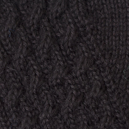 Winter Delight in Black 100% Alpaca Knit Gloves in Black from Peru
