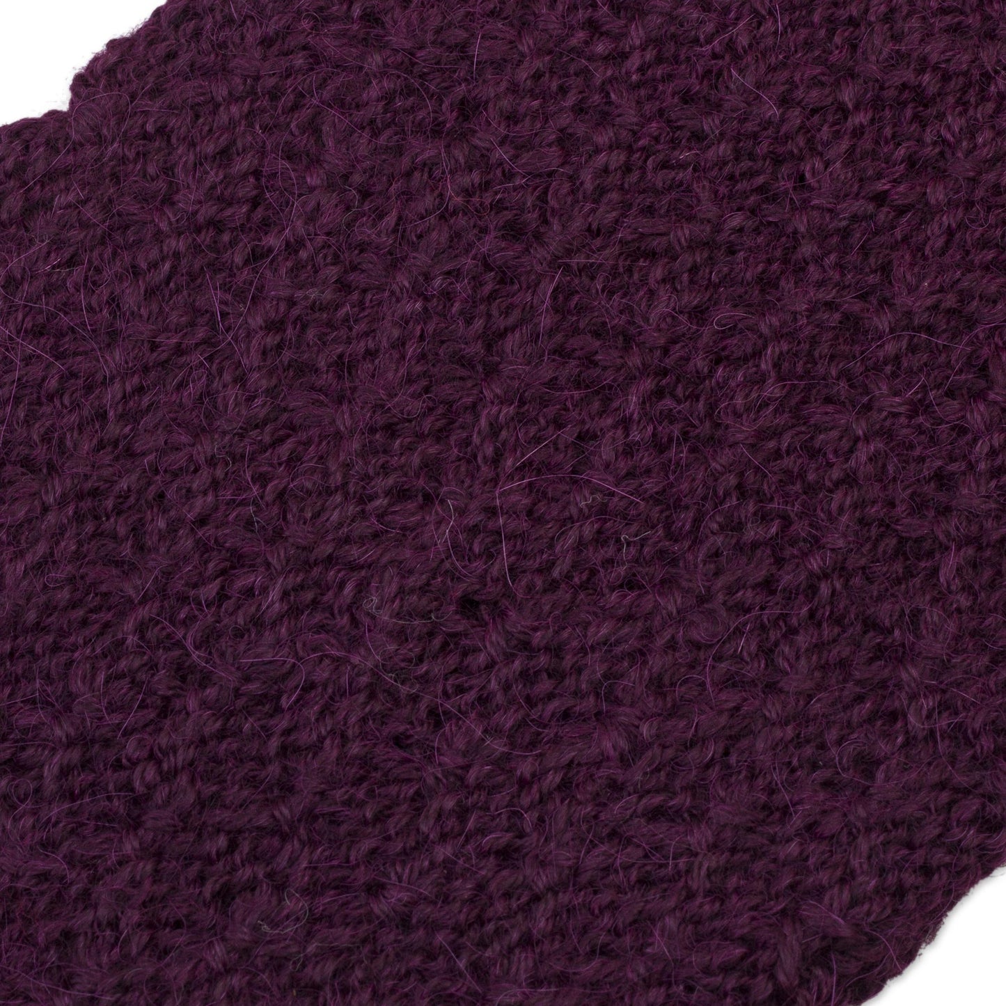 Wavelength in Boysenberry Boysenberry 100% Baby Alpaca Honeycomb Pattern Knit Headband