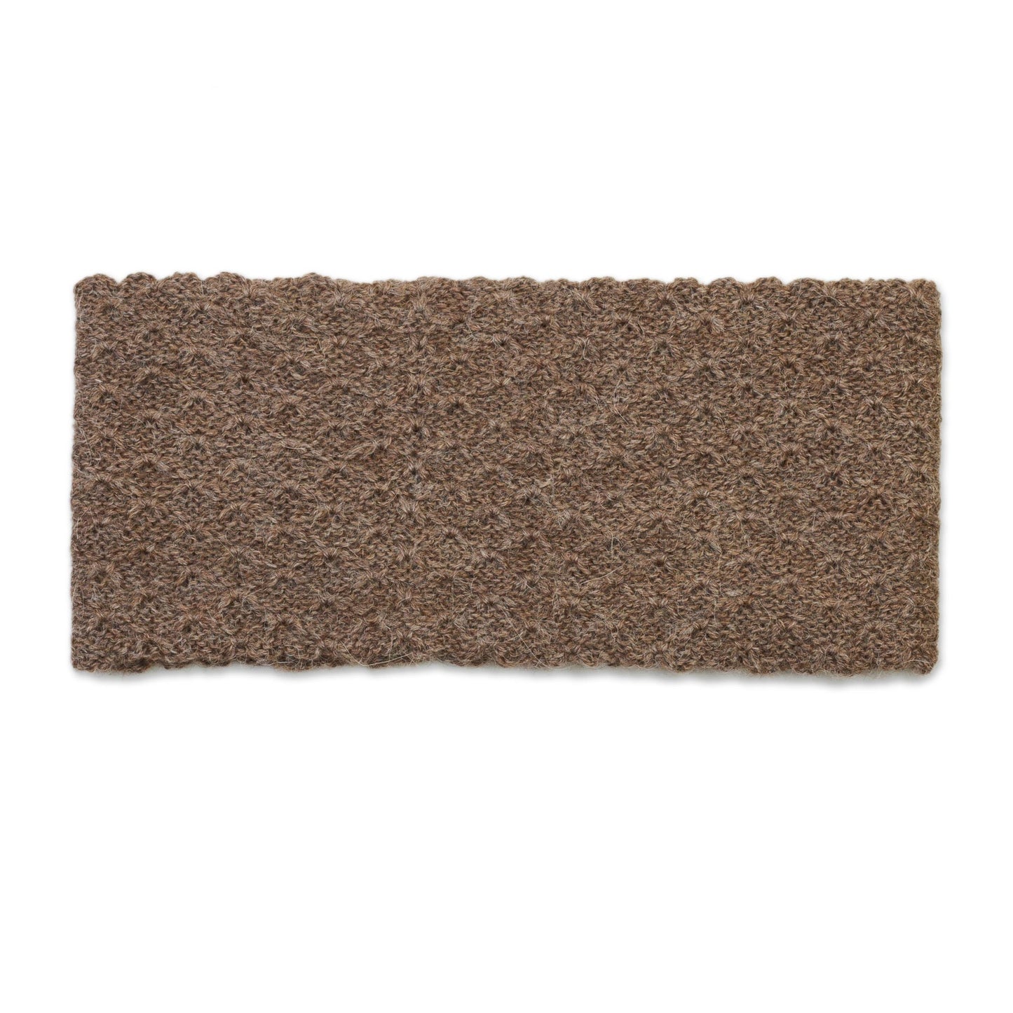 Wavelength in Chestnut Chestnut 100% Baby Alpaca Honeycomb Pattern Knit Headband