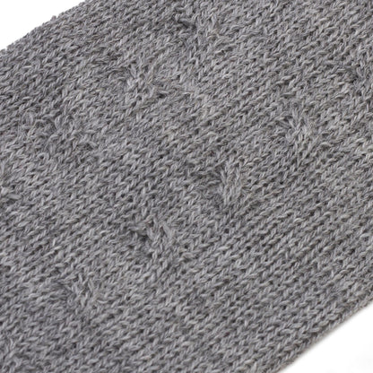 Luscious Twist in Grey Grey 100% Baby Alpaca Cable Knit Fingerless Mitts from Peru