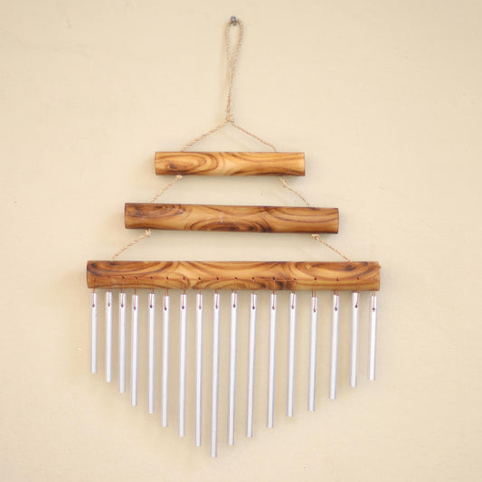 Three Steps Harmonious Bamboo and Aluminum Wind Chime from Bali