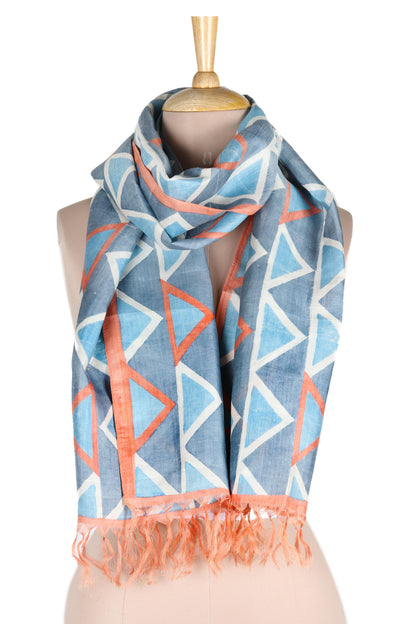 Hill Symphony Hand Painted and Hand Woven Silk Scarf