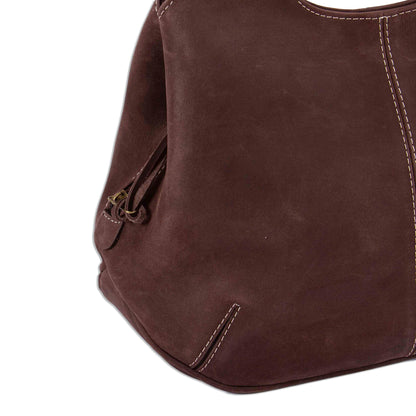 Urban Coffee Coffee Brown Leather Hobo Bag from Mexico