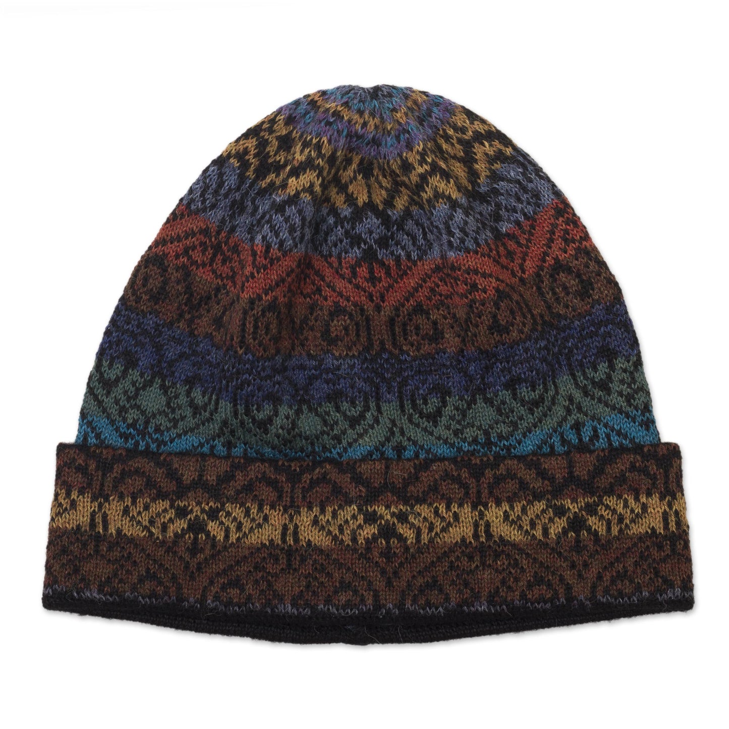 Earth and Sky Women's Alpaca Knit Hat in Multicolor