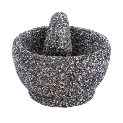 Tradition Artisan Hand Crafted Basalt Molcajete and Tejolote