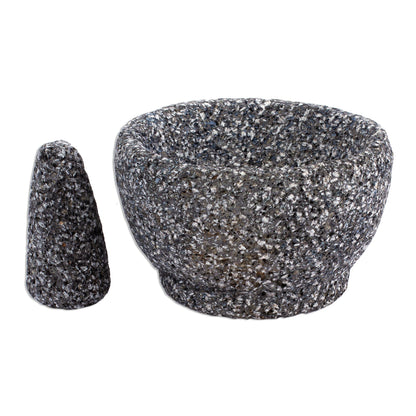 Tradition Artisan Hand Crafted Basalt Molcajete and Tejolote