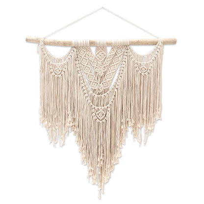 Dream On Macrame Cotton Wall Hanging from Bali
