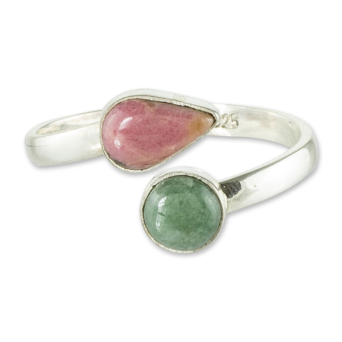 Now and Then Rhodonite and Jade Ring