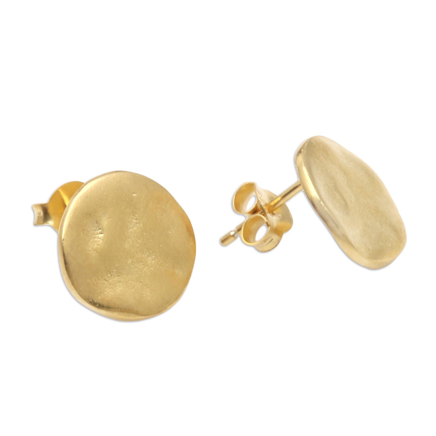 Kerupuk Handcrafted Gold-Plated Stud Earrings