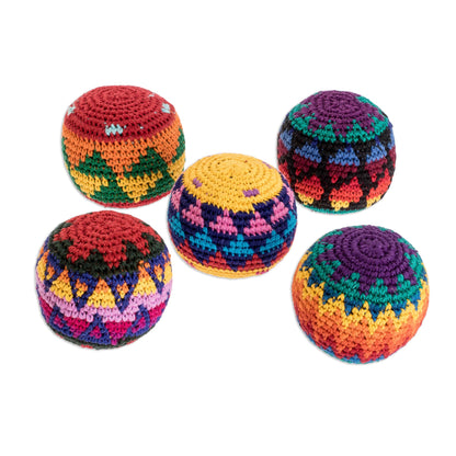 Freestyle Crocheted Cotton Hacky Sacks (Set of 5)