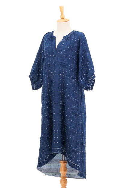Chao Phraya Shores Tunic-Style Cotton Dress