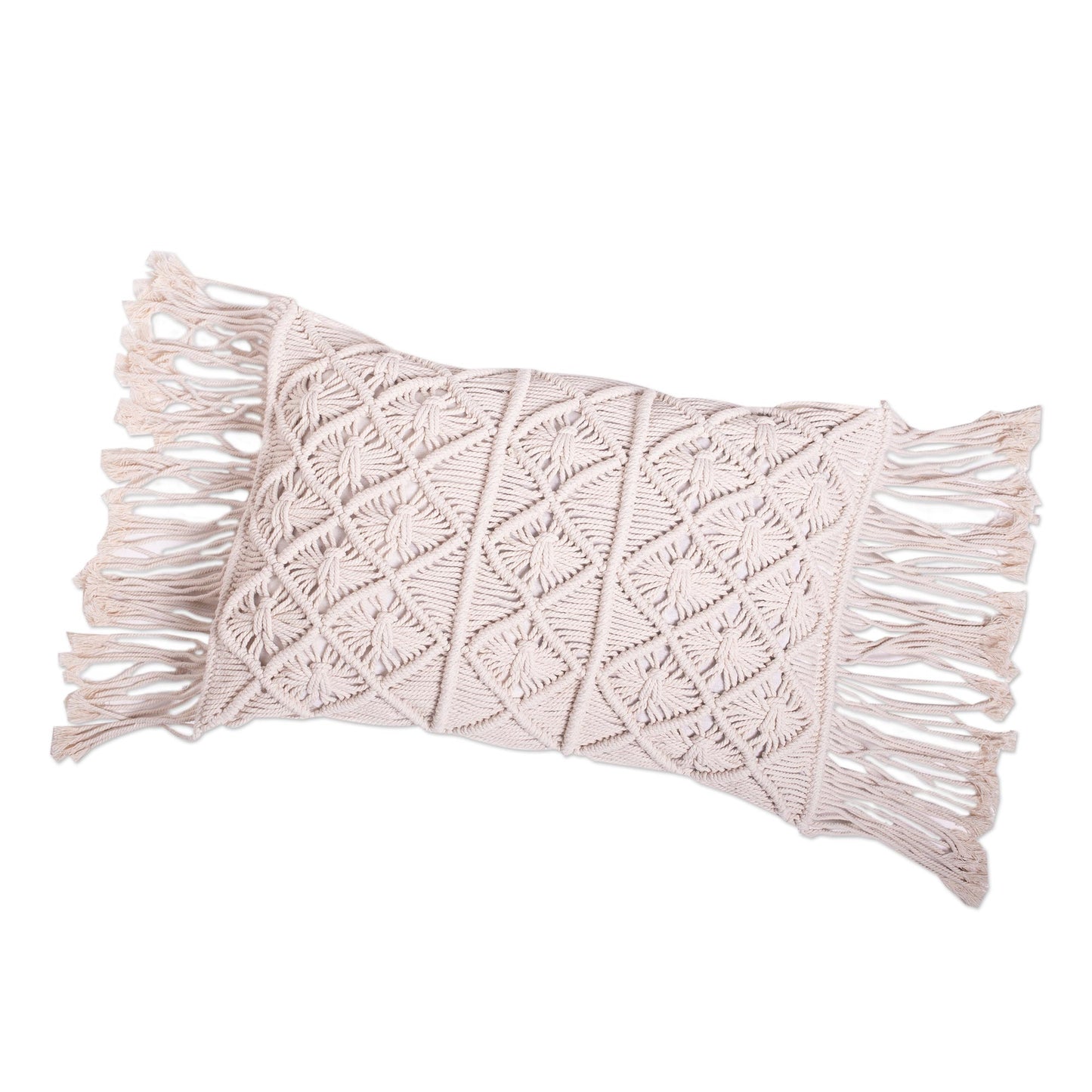 Cuddle Party Cotton Macrame Cushion Cover