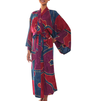 Balinese Bird Women's Batik Long Robe