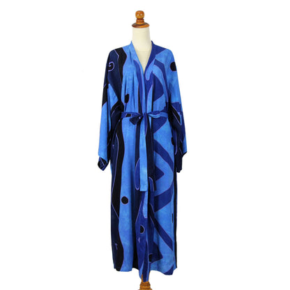Tropical Sea Women's Batik Robe