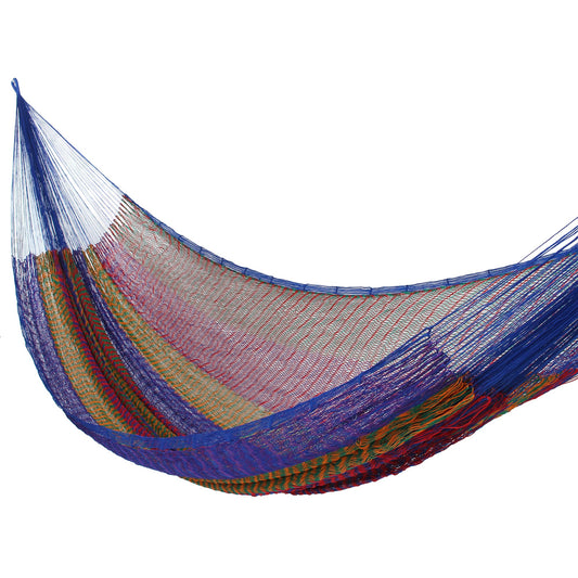 Rainbow Seascape Tropical Hand Woven Two Person Hammock