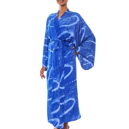 Sea of Sapphire Batik Women's Robe
