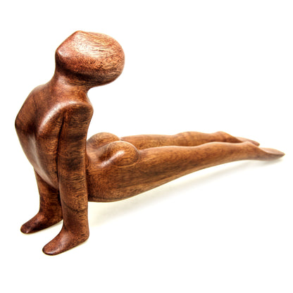 Yoga Cobra Pose Wood Sculpture