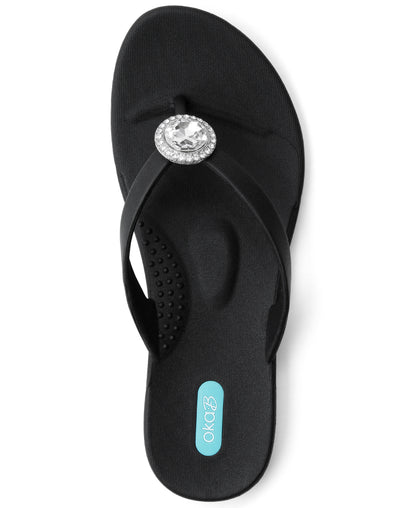 Oka-B Halo Women's Sandal with Brilliant, Sparkling Pendant