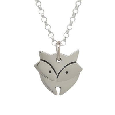 Dancing Fox Sterling Silver Necklace