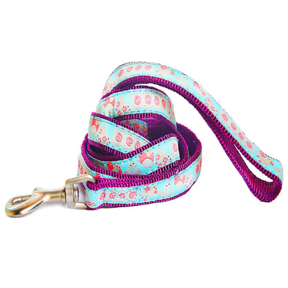 Touchdog&reg; Avery Embroidered Collar & Leash