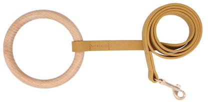 Pet Life ® 'Ever-Craft' Boutique Series Beechwood and Leather Designer Dog Leash