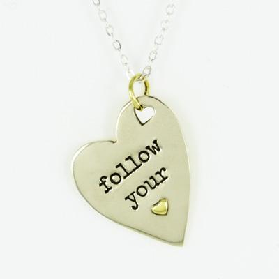 Follow Your Heart Mixed Metals Necklace